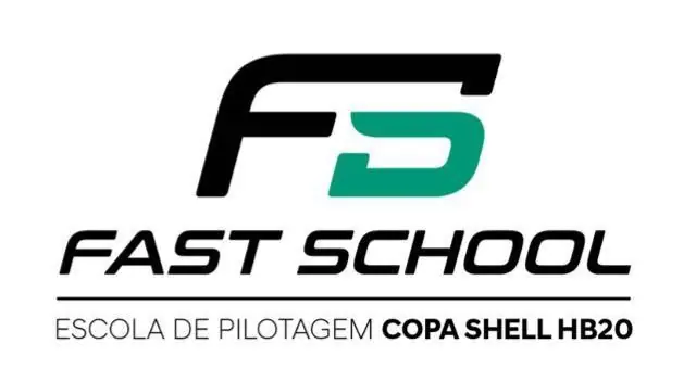 Logotipo com o texto Fast School – Escola de Pilotagem Copa Shell HB20